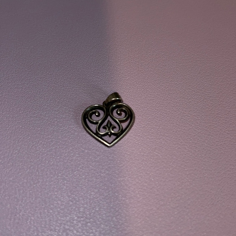 James Avery Scroll Heart Pendant